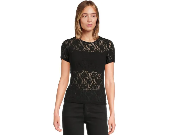 Кружевной топ Hanky Panky Signature Lace с коротким рукавом и облегающим кроем