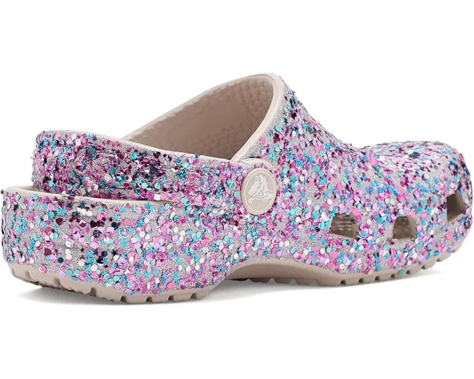 Crocs Classic Glitter Clogs блестящие сабо для малышей