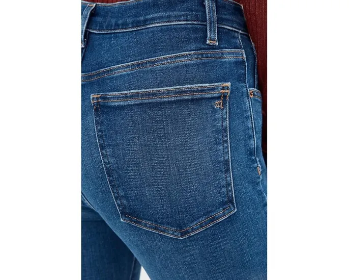 Джинсы Madewell Stretch Flare с клешем и потертостями Carville Wash на высокой талии