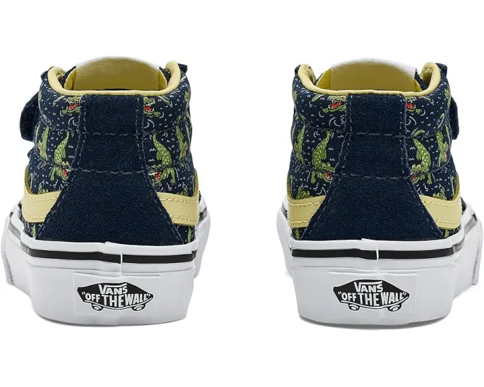 Кроссовки Vans Kids SK8 Mid Reissue V с верхом из замши и холста на липучках