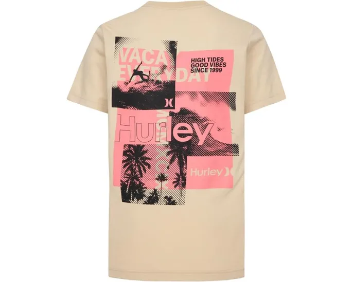 Hurley Kids футболка Blocks Graphic с принтом на груди и спине