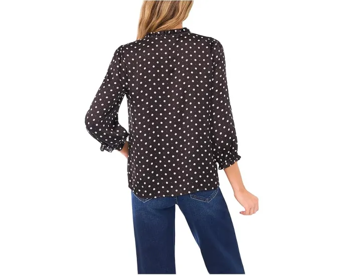 Топ с V-образным вырезом и рукавом 3/4 на пуговицах CeCe