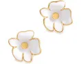 Серьги-гвоздики Golden Bloom Flower Studs от Kate Spade New York с перламутром