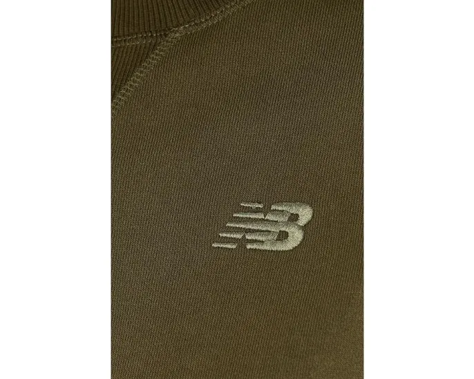 Футболка New Balance Athletics French Terry Crew с ребристыми манжетами