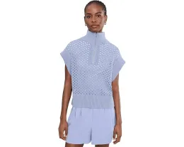 Вязаный свитер Gaines 1/2 Zip от Varley с высоким воротником и короткими рукавами