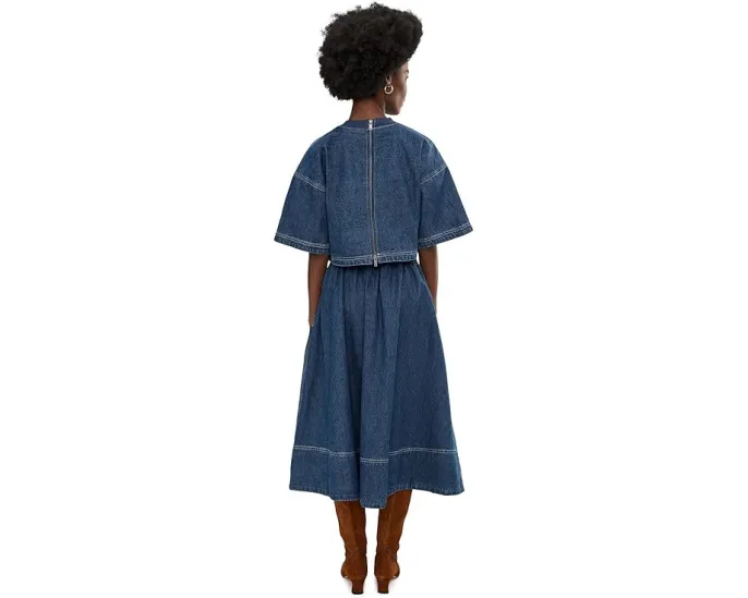 Джинсовый комплект Free People Westley с плиссированной юбкой