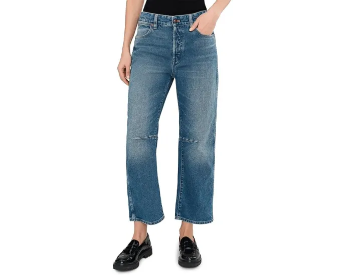 Джинсы Madewell Darted Barrel Leg с высокой посадкой и бочкообразными штанинами в цвете Retro Bright