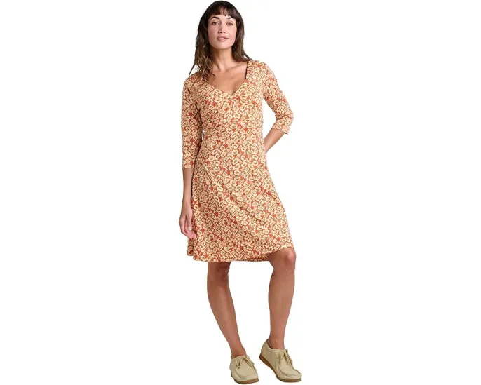 Платье Toad&Co Rosalinda из экологичной ткани с V-образным вырезом