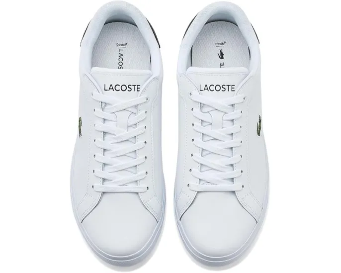 Кроссовки Lacoste Powercourt из кожи с вышитым крокодилом