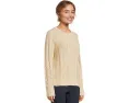 Хлопковый свитер Fisherman Crewneck Signature L.L.Bean бежевого цвета