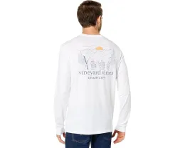 Vineyard Vines Футболка Chair Lift с длинным рукавом и накладным карманом