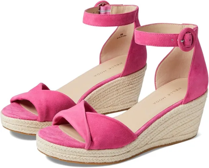 Босоножки на платформе Pelle Moda Kove с плетеным из джута клином и перекрученными ремешками