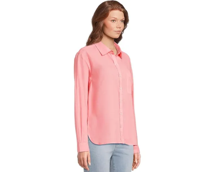 Рубашка Lilla P с длинным рукавом свободного кроя из легкого летнего вуаля