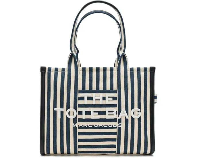 Большая сумка-тоут Marc Jacobs из полосатого холста