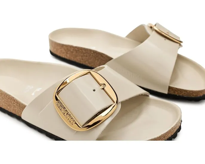 Сандалии Birkenstock Madrid Big Buckle с открытым носком и пробковой стелькой