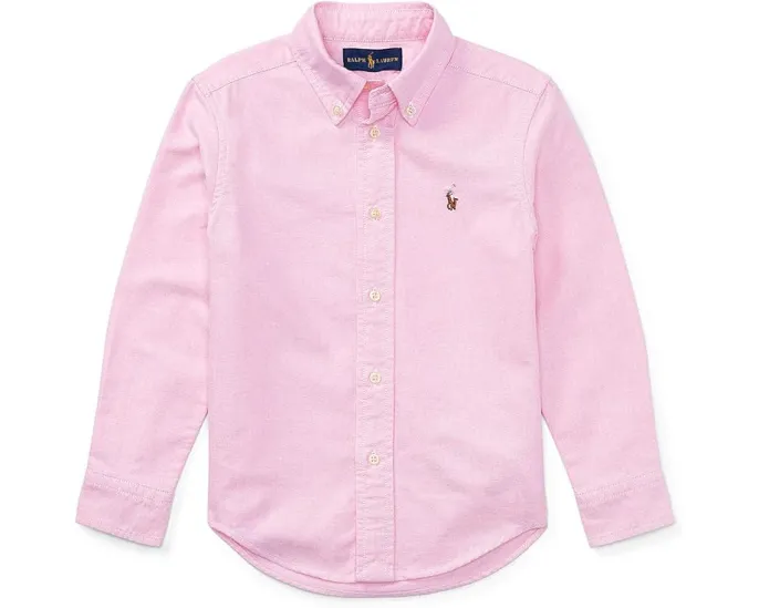 Хлопковая оксфордская рубашка Polo Ralph Lauren для маленьких детей