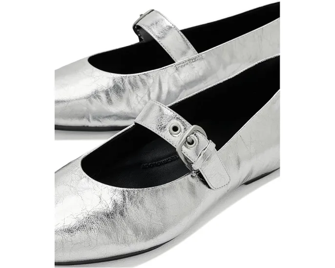 FitFlop Delicato Metallic Mary Janes на плоском ходу