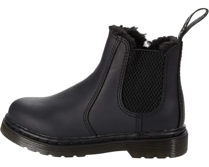 Ботинки Dr. Martens 2976 Leonore Mono T на шнурках с искусственным мехом