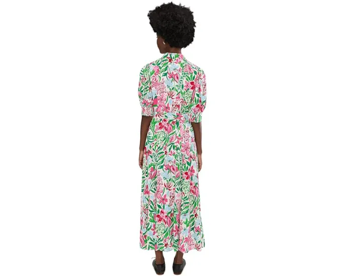 Платье-рубашка миди Larkyn Midi Shirtdress от Lilly Pulitzer с расклешенным подолом