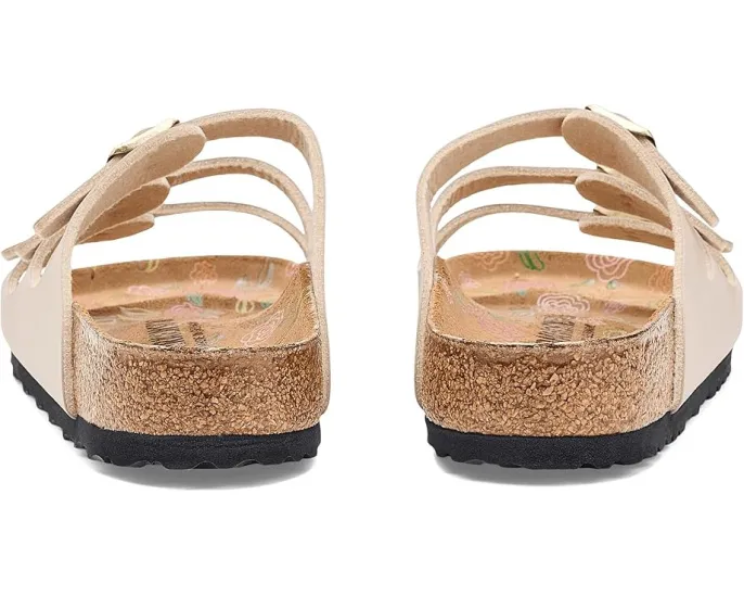 Сандалии Birkenstock Florida с цветочным принтом на стельке