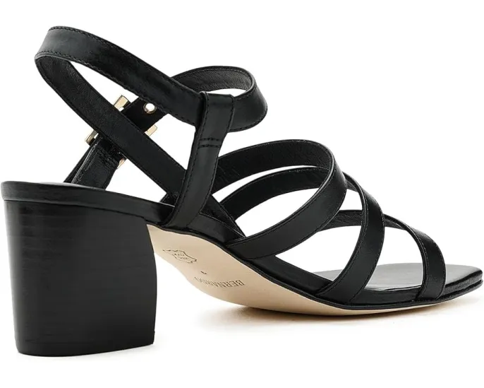 Сандалии Bernardo Novi с обёртывающими ремешками на изогнутом каблуке