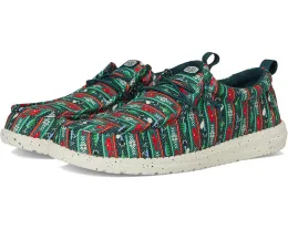 Кроссовки Hey Dude Wally Fishmas Sweater с новогодним принтом и эластичными шнурками