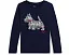 Детская футболка с длинным рукавом из хлопка с принтом собаки Polo Ralph Lauren