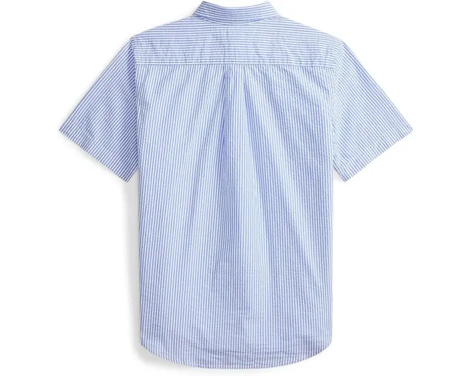Polo Ralph Lauren Kids Полосатая рубашка из хлопкового пике для детей постарше