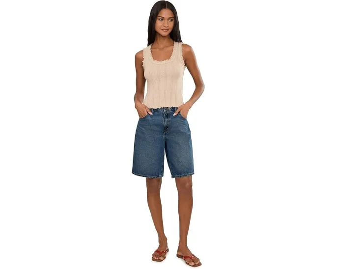 Топ Pointelle Rib Ella Tank NIC+ZOE с ажурной резинкой