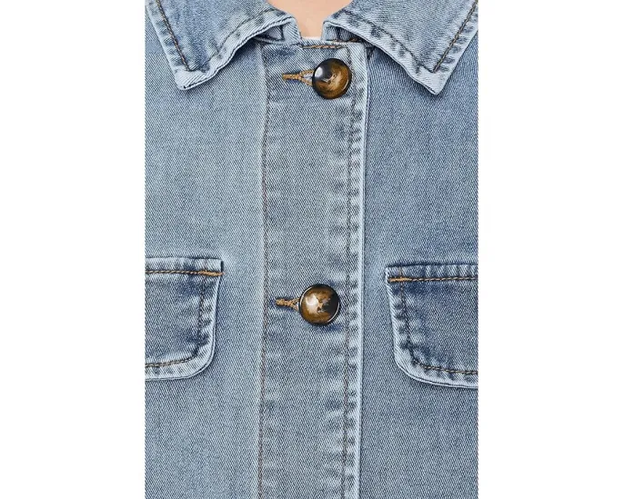 Джинсовая куртка KUT from the Kloth Callista oversize с накладными карманами