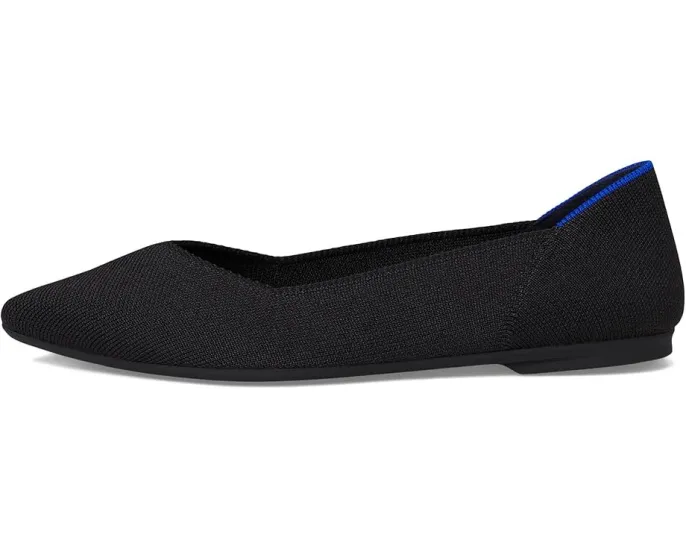 Балетки Rothy's The Point II с просторным носком и эластичной вставкой