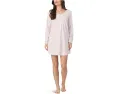 Ночная рубашка Eileen West короткая с длинным рукавом из хлопкового трикотажа