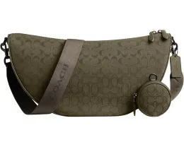 Слинг-кроссбоди COACH Hall Soft 45 из фирменного жаккарда и телячьей кожи