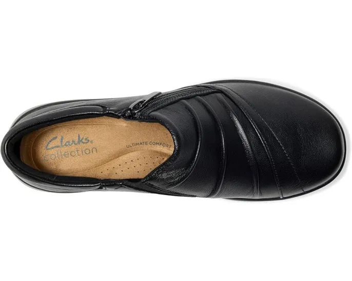Туфли Clarks Kaetlyn Mila из шоколадной кожи с боковой молнией