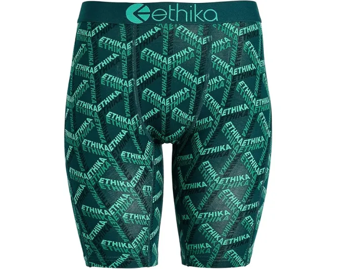 Трусы-плавки ethika Emerald Dynasty с эластичным поясом и принтом