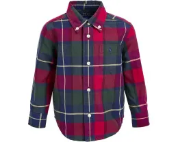 Рубашка Polo Ralph Lauren Kids из хлопкового оксфорда в клетку для малышей