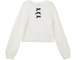 Свитер с тремя бантиками из мягкой ткани Janie and Jack