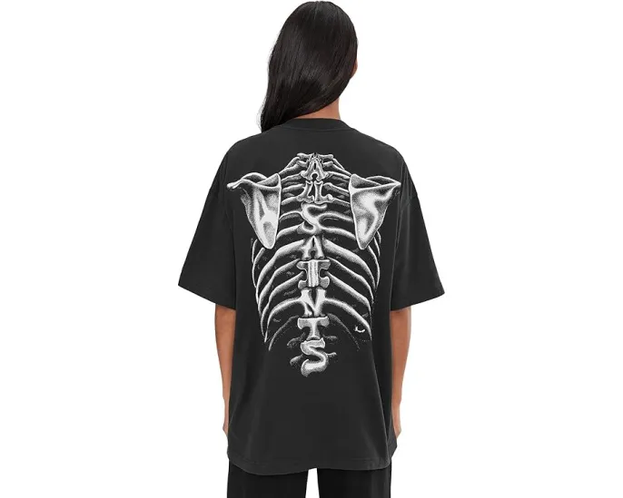 Футболка AllSaints Anatomica Short Sleeve Crew с графическим принтом