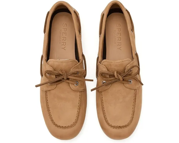 Кроссовки Sperry Slimboat из темно-коричневой кожи с 360° шнуровкой