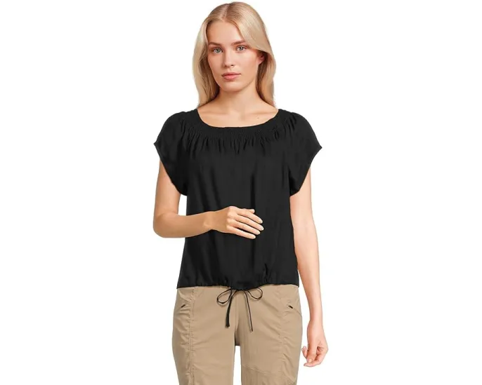 Топ Prana Laguna Heights с коротким рукавом и сборками