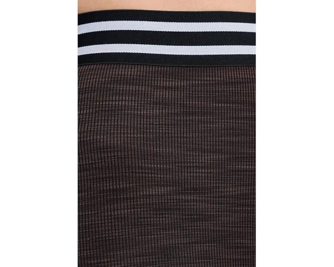 Леггинсы Splits59 Bailey High Waist Active Rib 7/8 с рельефной резинкой и полосатым поясом