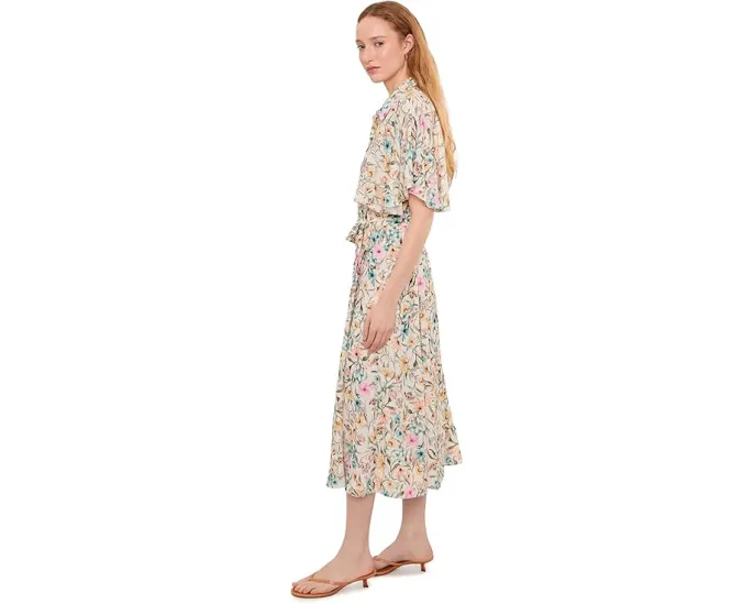 Платье Vince Camuto с рукавом фонарик и рельефными швами