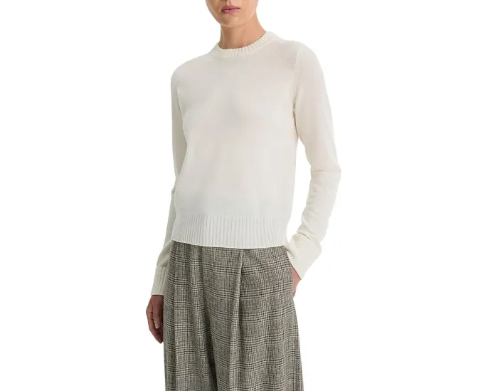 Свитер Vince Classic Crew Neck из 100% кашемира с резинками