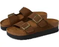 Сандалии Birkenstock Arizona Platform из нубука с пробково-латексной стелькой