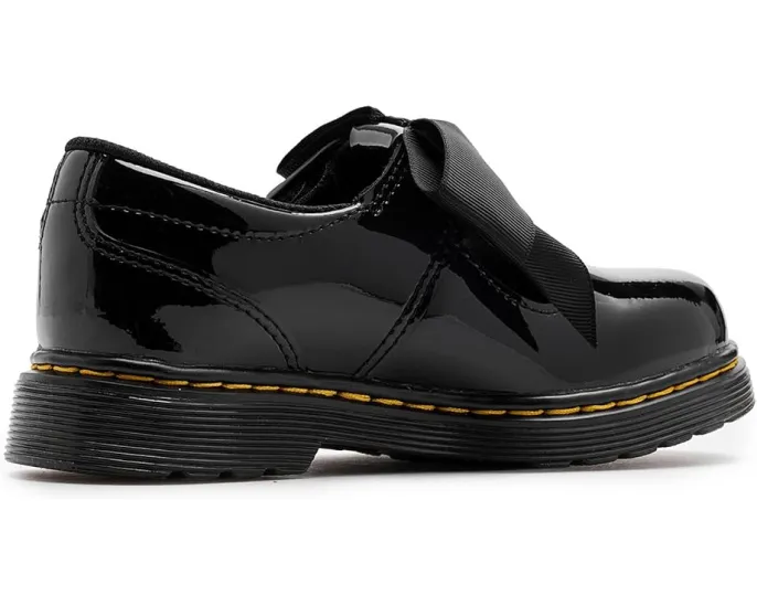 Детские туфли Dr. Martens Polley II Bow YS с бантом и застежкой на липучке