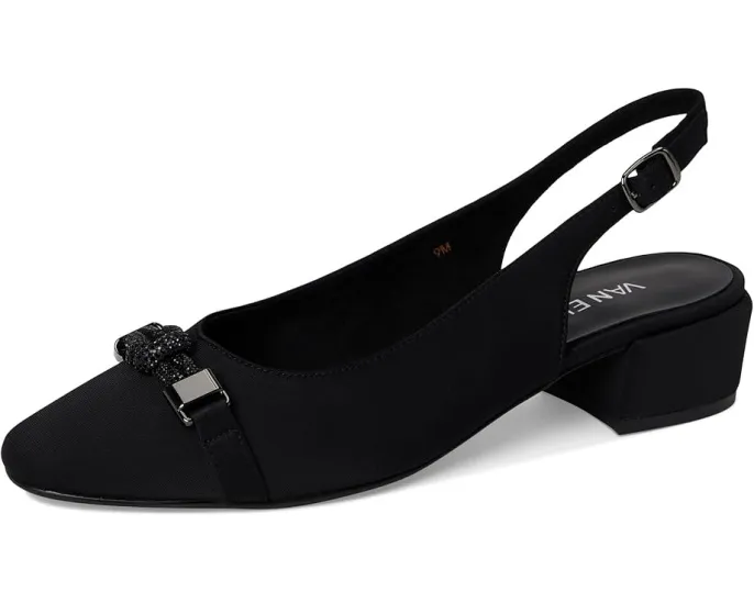 Туфли Vaneli Aldora на каблуке с ремешком и декором из камней