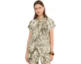 Свободная рубашка с принтом Lauren Ralph Lauren из льна