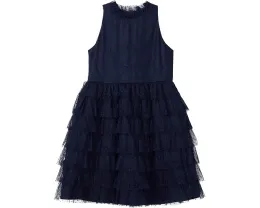 Детское платье с ярусами из сетки и горошком Janie and Jack