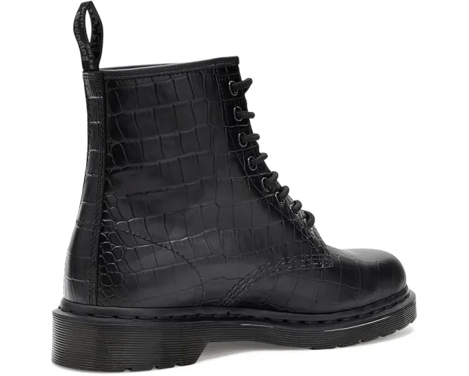 Ботинки Dr. Martens 1460 Croco с тиснением под крокодила на платформе