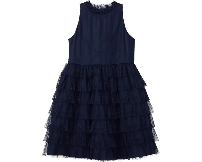 Детское платье с ярусами из сетки и горошком Janie and Jack